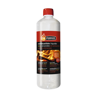 Ok Fuego Combustible Liquido Encendido 1 Litro Ok Fuego Combustible Liquido Encendido 1 Litro